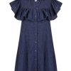 Clothing * | The Ayla Dress The Shirt Shop Navy