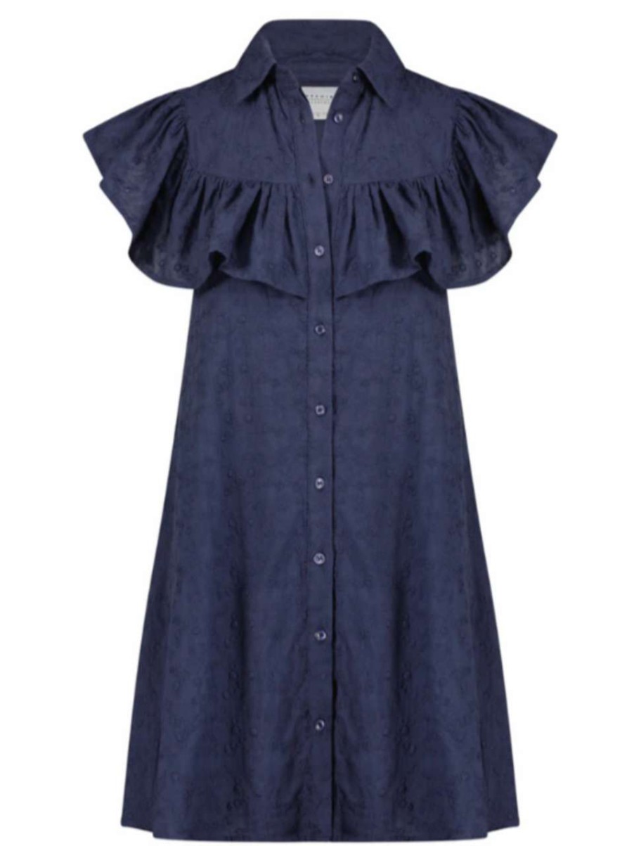 Clothing * | The Ayla Dress The Shirt Shop Navy