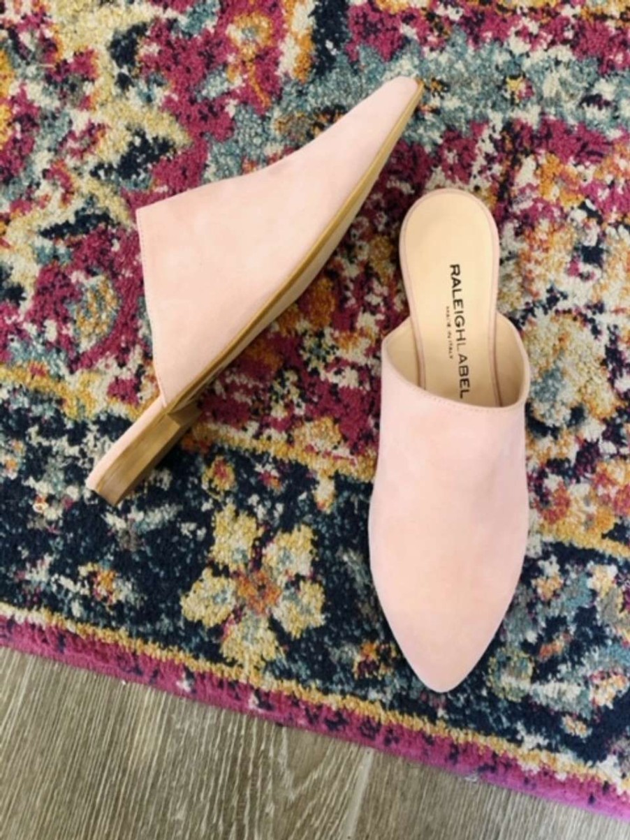 Shoes * | Raleigh Label Slides Flash Sale Blush Suede