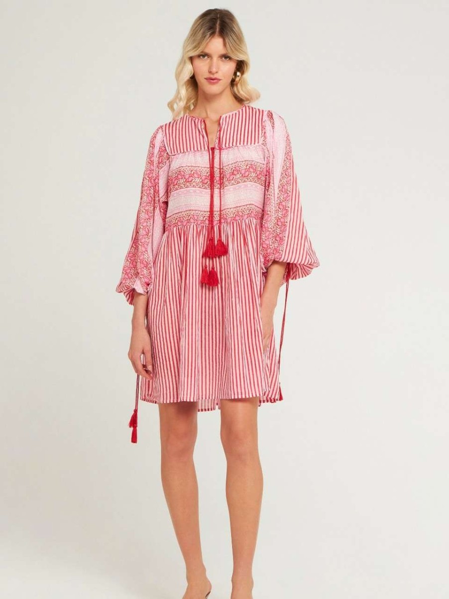 Clothing * | Amelie Mini Dress Antik Batik Hot Sale Pink