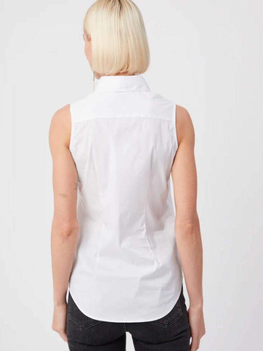 Clothing * | The Sleeveless Shirt The Shirt Typical Style White