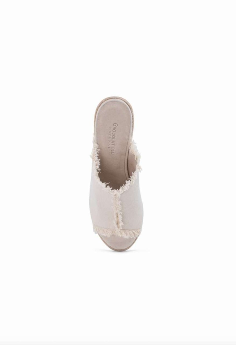 Shoes * | Wania Wedge Chocolat Blu Exclusive Natural Linen