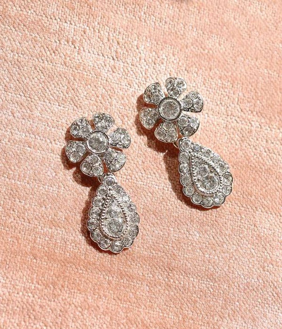 Accessories * | Duchess Earrings Loren Hope Cheap Online Silver/Crystal