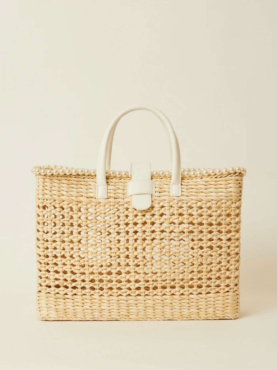 Accessories * | Capri Mini Tote Btb Cheap Online Ivory