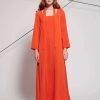 Clothing * | Rowan Flare Maxi Dress Ghospell Exclusive Tangerine