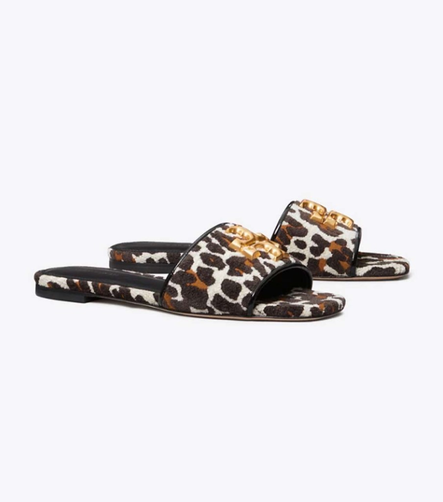 Shoes * | Eleanor Slide Tory Burch Bargain Sale Leopard