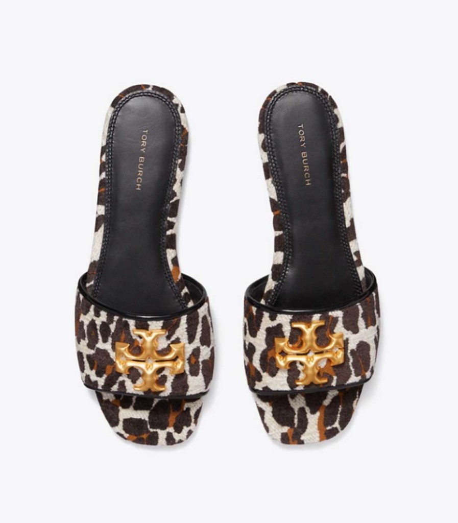 Shoes * | Eleanor Slide Tory Burch Bargain Sale Leopard