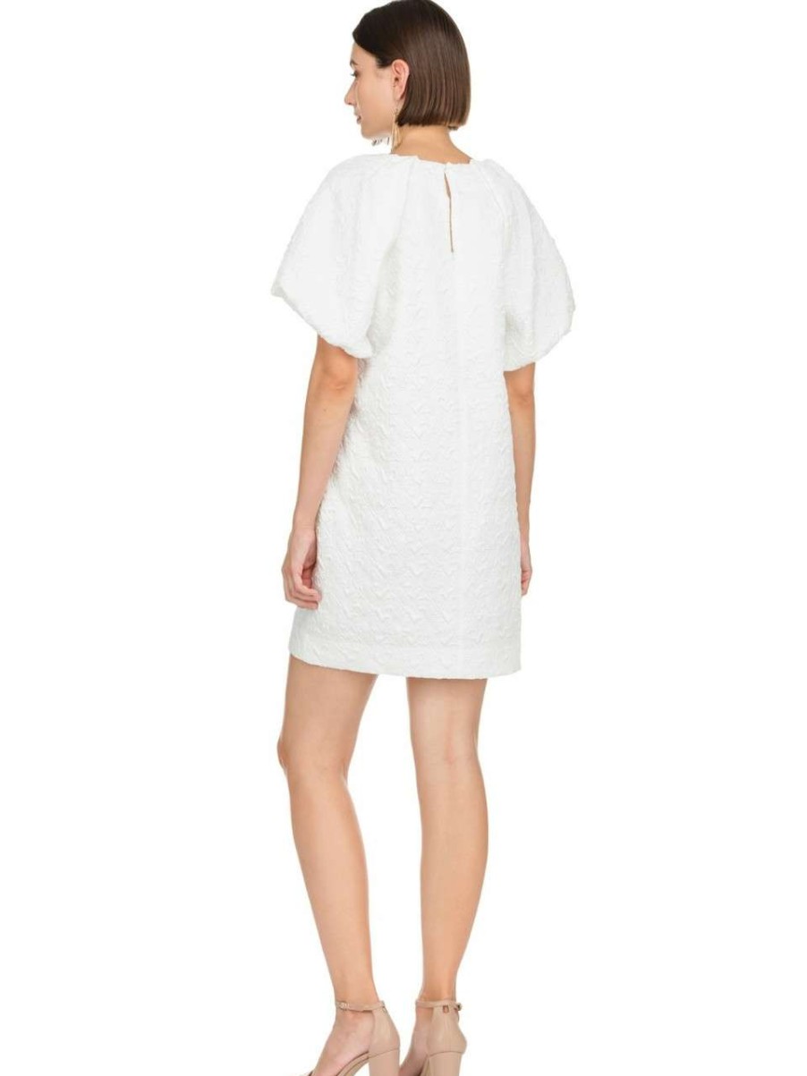 Clothing * | Brocade Dress Jade Online Sales White