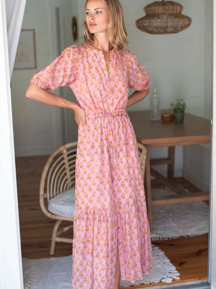 Clothing * | Lucy Dress Emerson Fry Cheap Online Little Marigolds Pink Organic