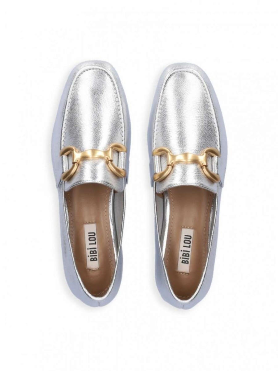 Shoes * | Zagreb Loafer Bibi Lou Shop Silver