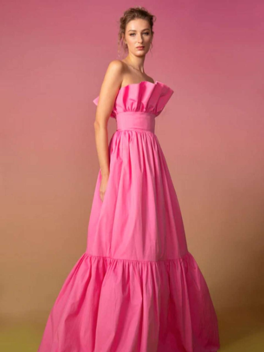 Clothing * | Nina Gown Sau Lee Hot Sale Pink