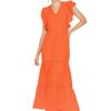 Clothing * | Ruffle Trim Tiered Maxi Dress Jade Exclusive Poppy