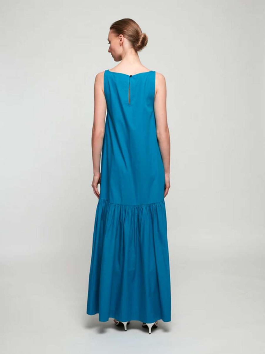 Clothing * | Drop Hem Maxi Dress Swf Online Blue Ii