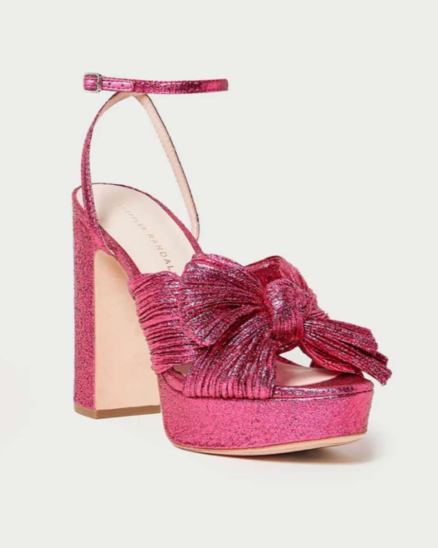 Shoes * | Natalia Platform Heel Loeffler Randall Bargain Sale Fuchsia