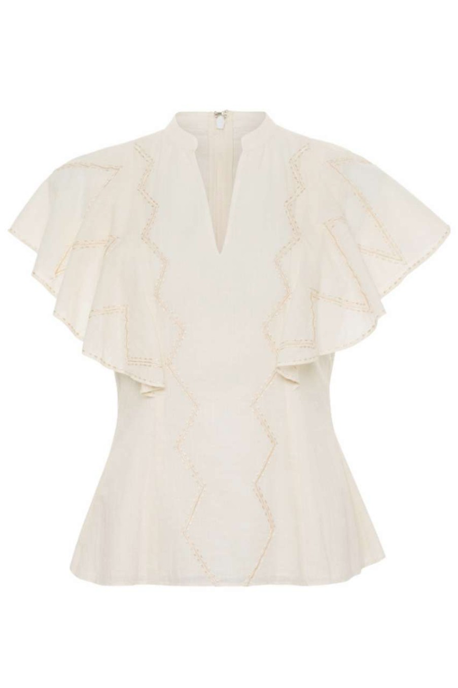 Clothing * | Collins Top Anna Cate Collection Top Selling Ivory Embroidery