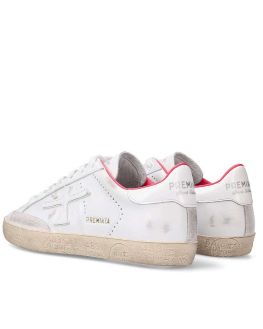 Shoes * | Steven D Sneaker 6187 Premiata Cheap Online White/Pink