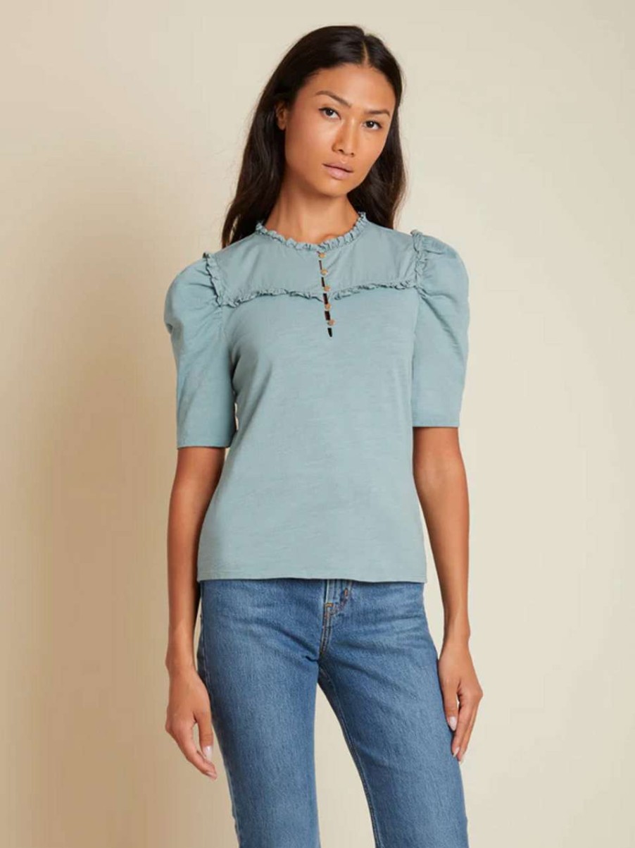 Clothing * | Palmina Tee Nation Hot Sale Dusty Blue