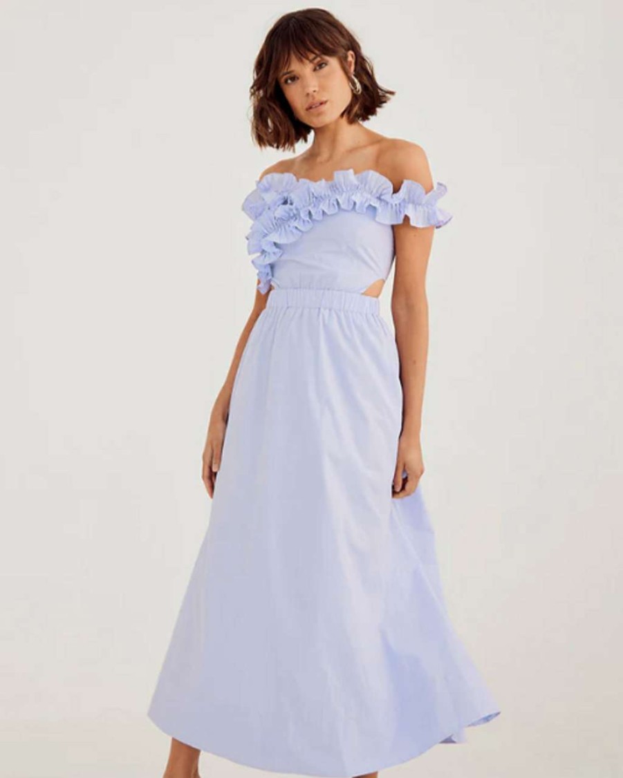 Clothing * | Rapture Midi Dress Sovere Hot Sale Pale Periwinkle