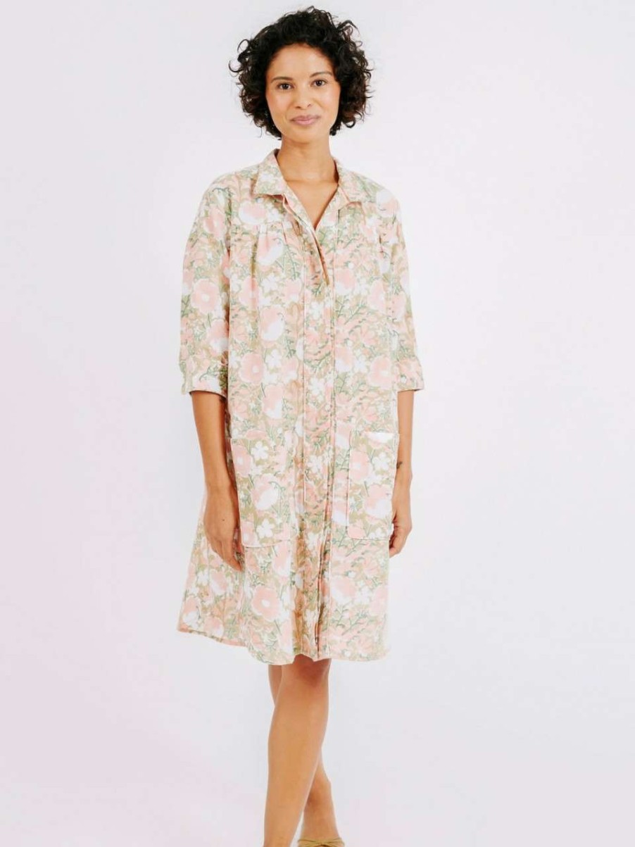 Clothing * | Marfa Dress Mirth Best Sellers Snapdragon Bloom Pink