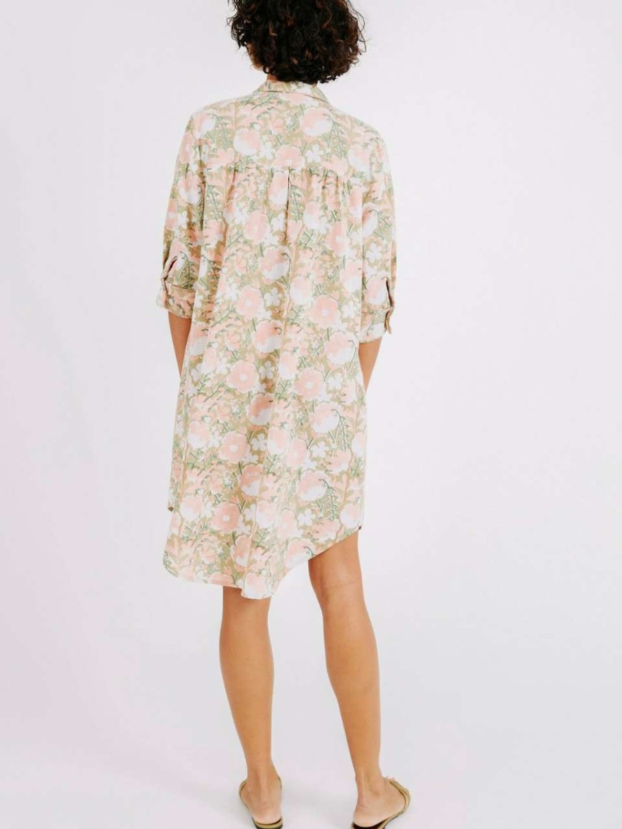 Clothing * | Marfa Dress Mirth Best Sellers Snapdragon Bloom Pink