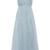 Clothing * | Zelle Midi Dress Anna Cate Collection Hot Sale Blue Texture