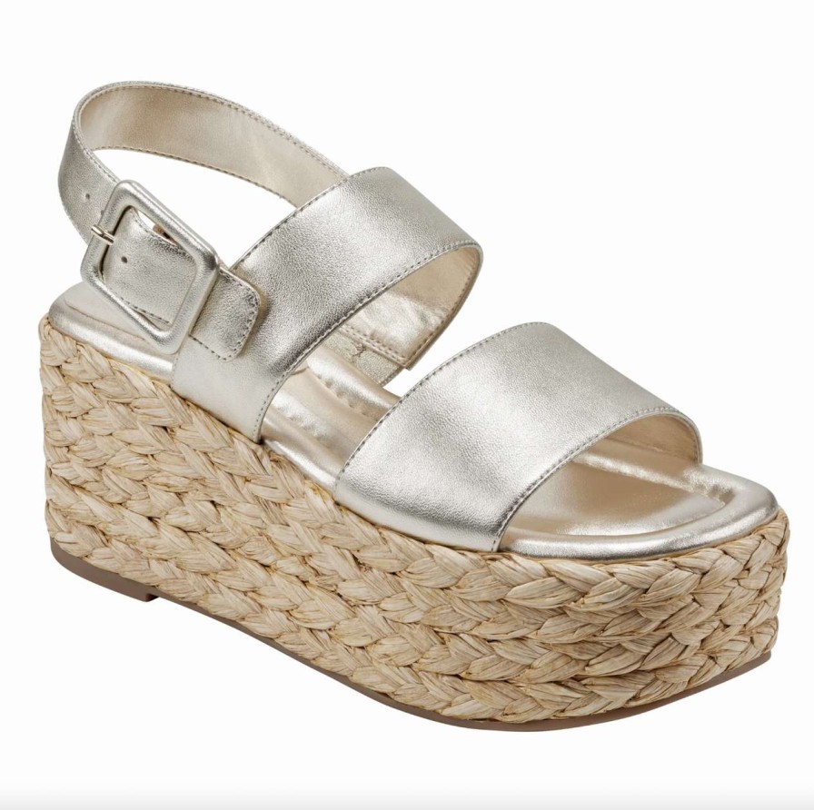 Shoes * | Patryce Platform Espadrille Marc Fisher Typical Style Gold