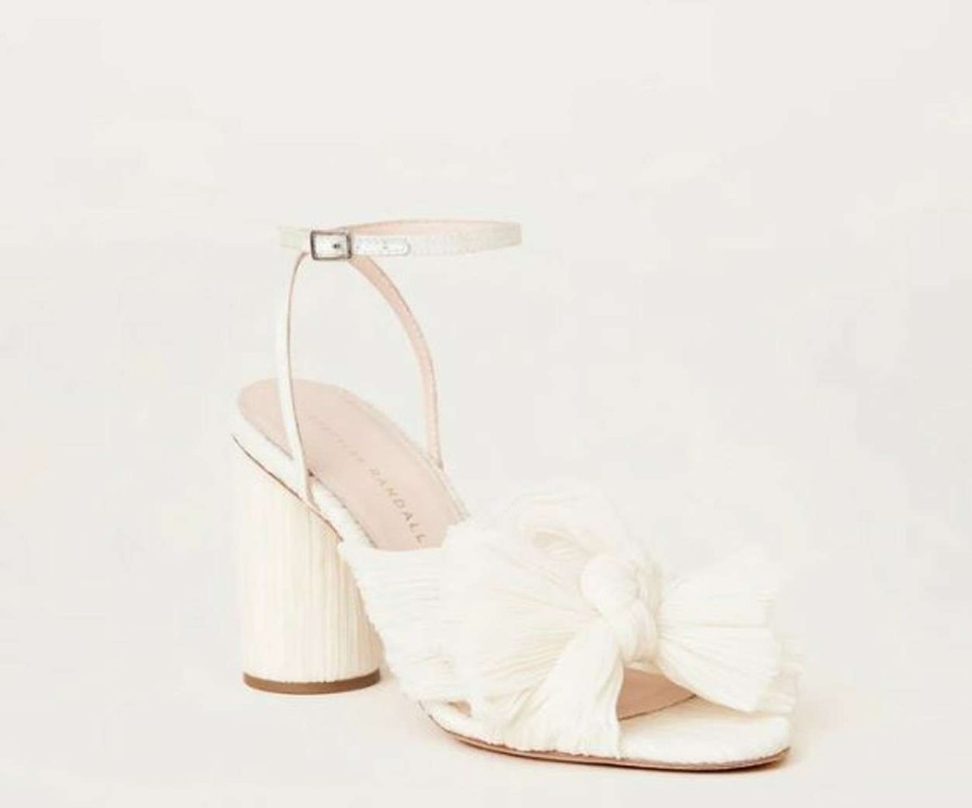 Shoes * | Camellia Knot Mule Loeffler Randall Reliable Quality Pearl