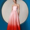 Clothing * | Teigen Gown Sau Lee Hot Sell Blush Red Ombre