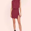 Clothing * | Franny Mini Dress Amanda Uprichard Top Sell Aubergine