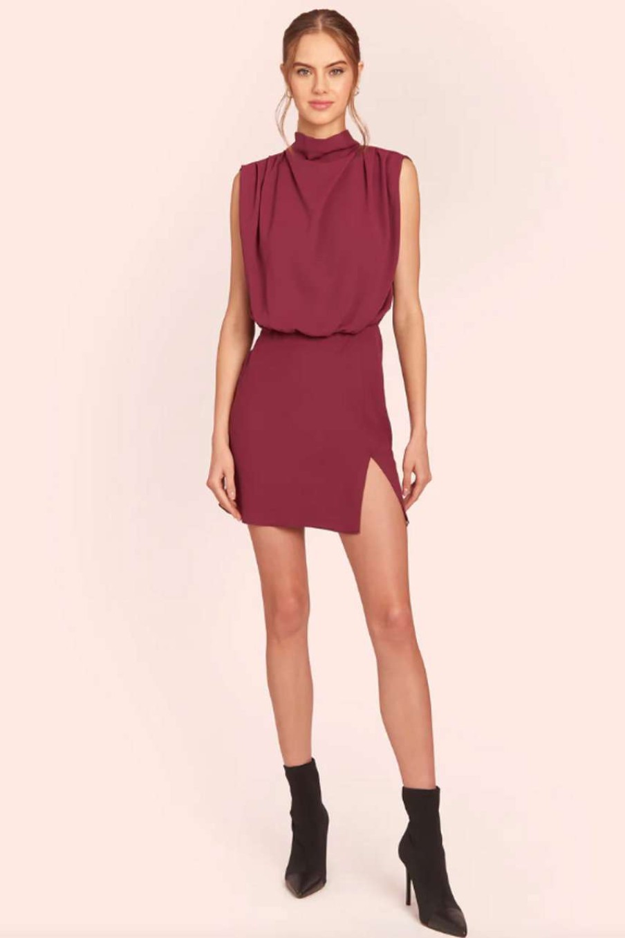 Clothing * | Franny Mini Dress Amanda Uprichard Top Sell Aubergine