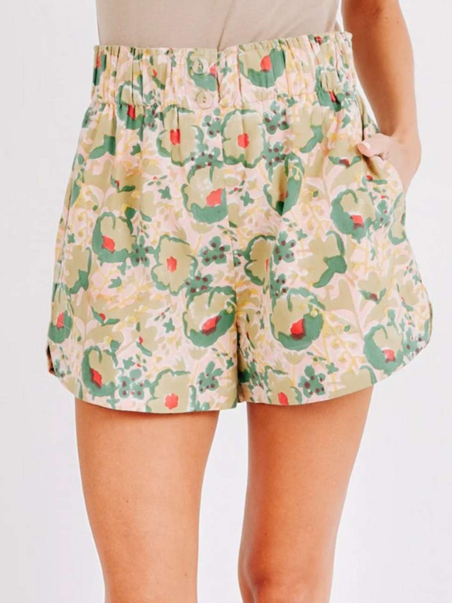 Clothing * | Track Shorts Mirth Top Sell Rose Bloom