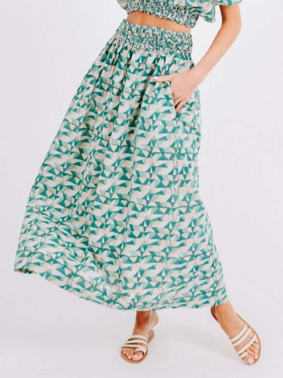 Clothing * | Granada Skirt Mirth Top Selling Seaglass