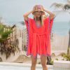 Clothing * | Ilana Terry Coverup Sundress Online Neon Coral