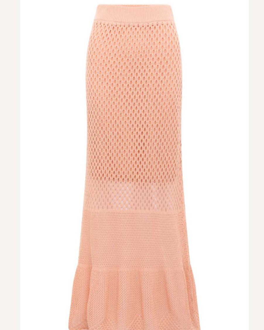 Clothing * | Alex Knit Skirt Anna Cate Collection Hot Sell Blush