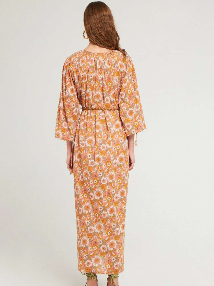 Clothing * | Blossom Long Dress Antik Batik Best Sellers Rust