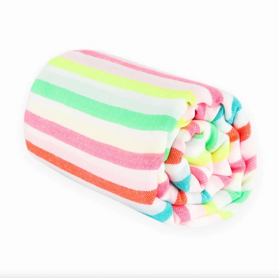 Accessories * | La Loua Beach Towel Las Bayadas New Neon