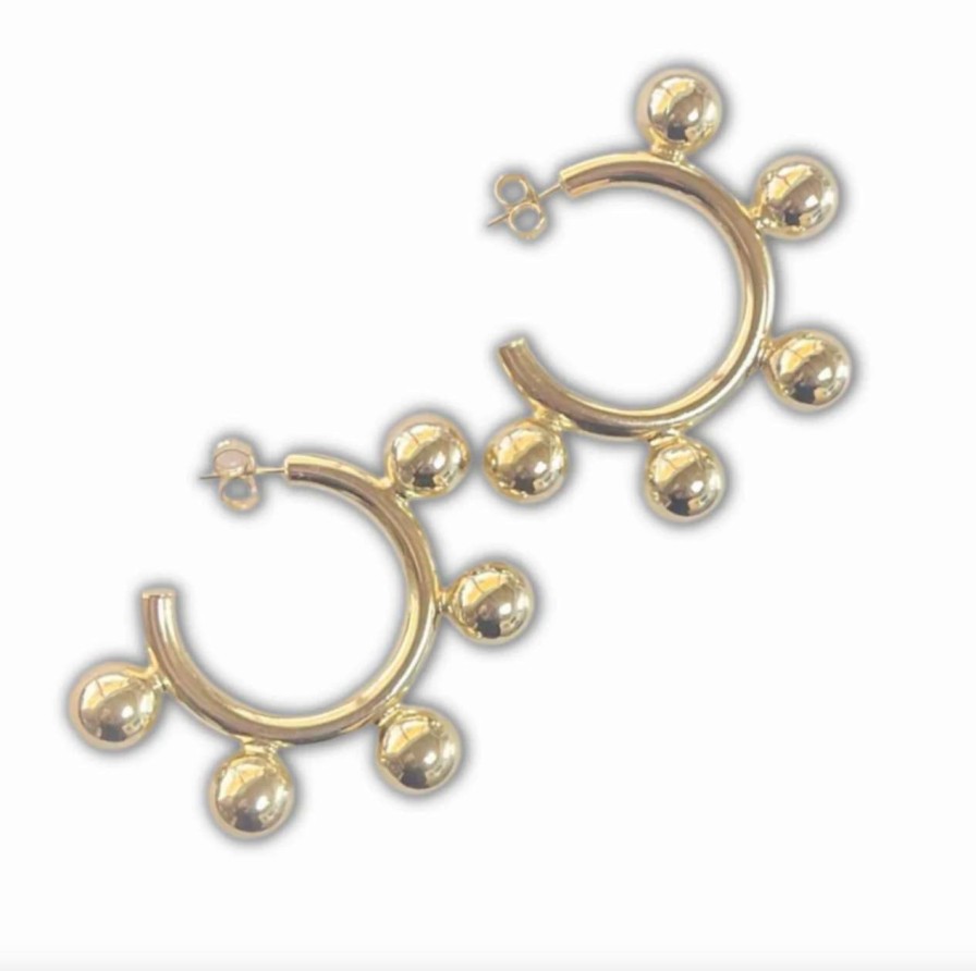 Accessories * | Augusta Hoops Sheila Fajl Cheap Online Shiny Gold