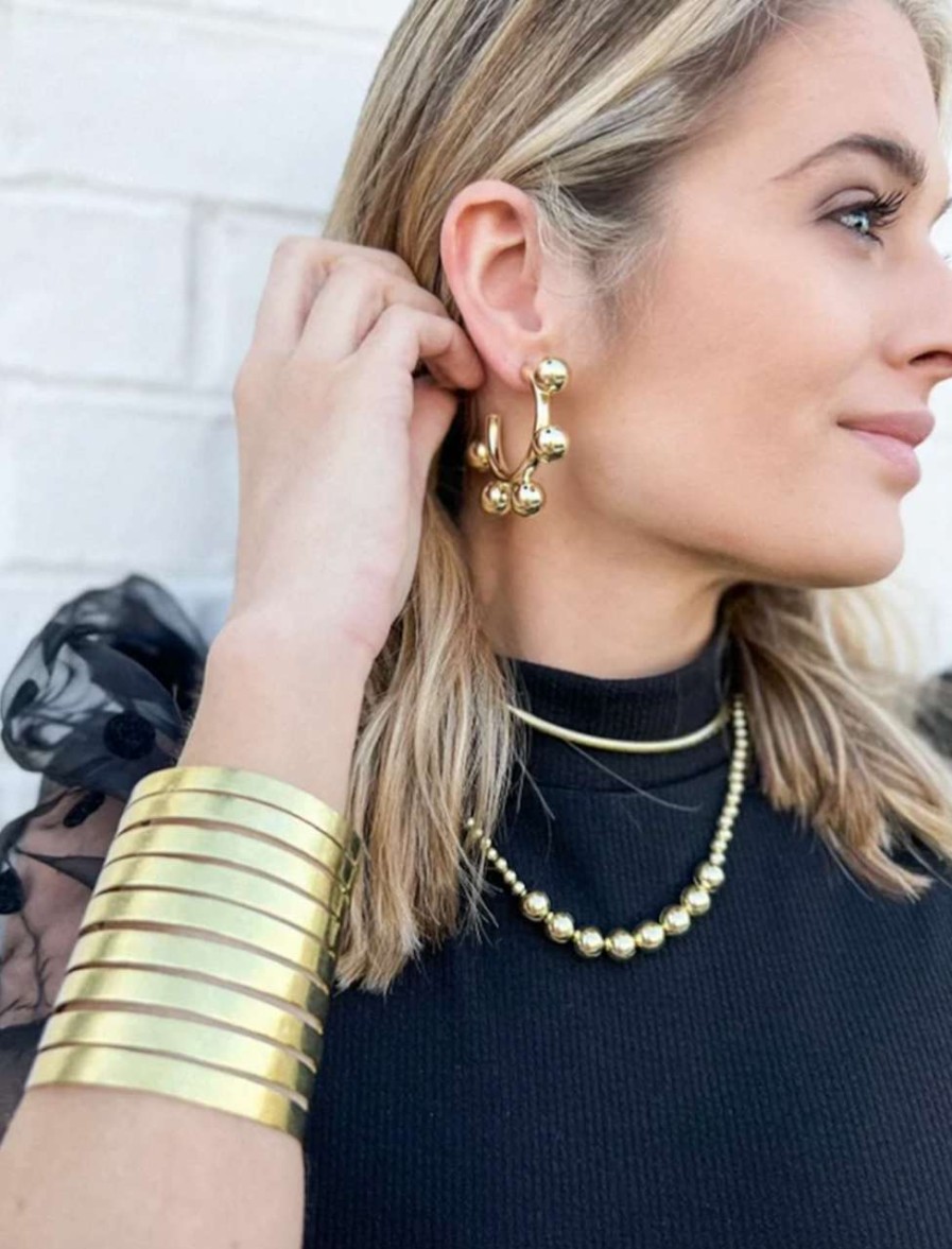 Accessories * | Augusta Hoops Sheila Fajl Cheap Online Shiny Gold