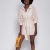 Clothing * | Florine Short Dress Sundress Shop Eyelet Gold