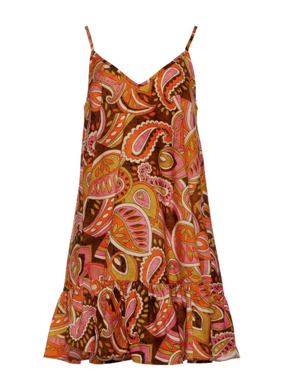 Clothing * | Kyani Atki Dress Devotion Top Sell Pink/Orange