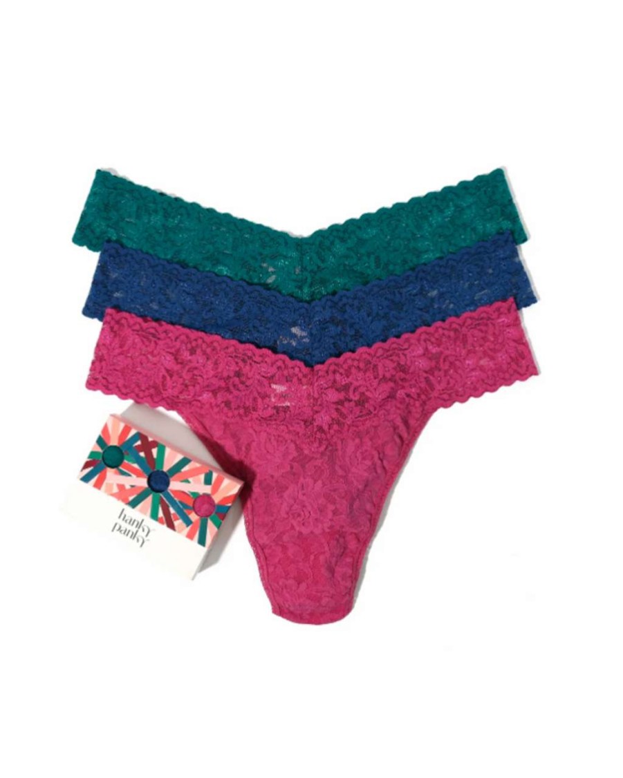 Accessories * | Holiday 3 Pack Original Rise Thong Hanky Panky Top Sell