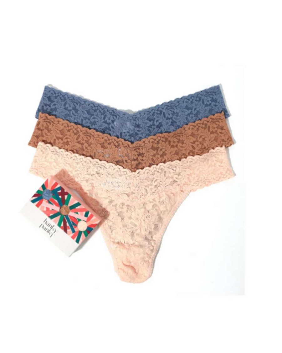 Accessories * | Holiday 3 Pack Original Rise Thong Hanky Panky Top Sell