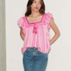 Clothing * | Chayce Top Saylor Hot Sale Fuchsia