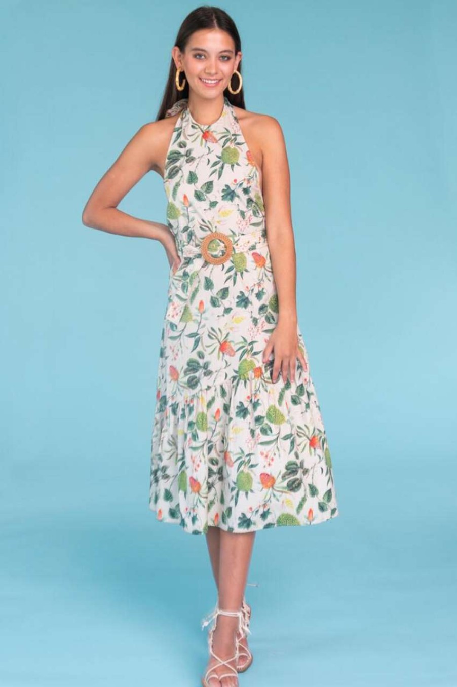 Clothing * | Zara Dress Olivia James New Tropicalia Sand