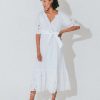 Clothing * | Marin Midi Dress Cleobella Cheap Online Bright White