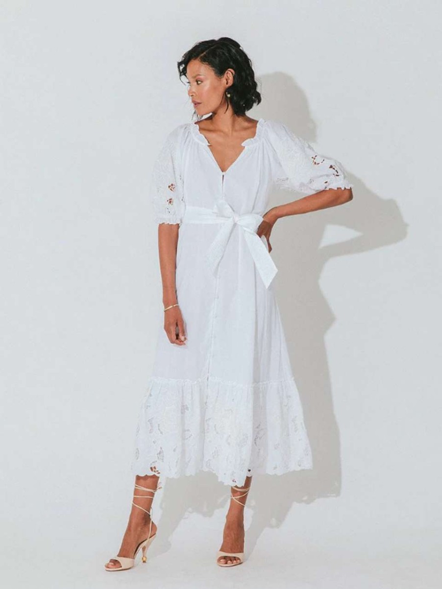 Clothing * | Marin Midi Dress Cleobella Cheap Online Bright White