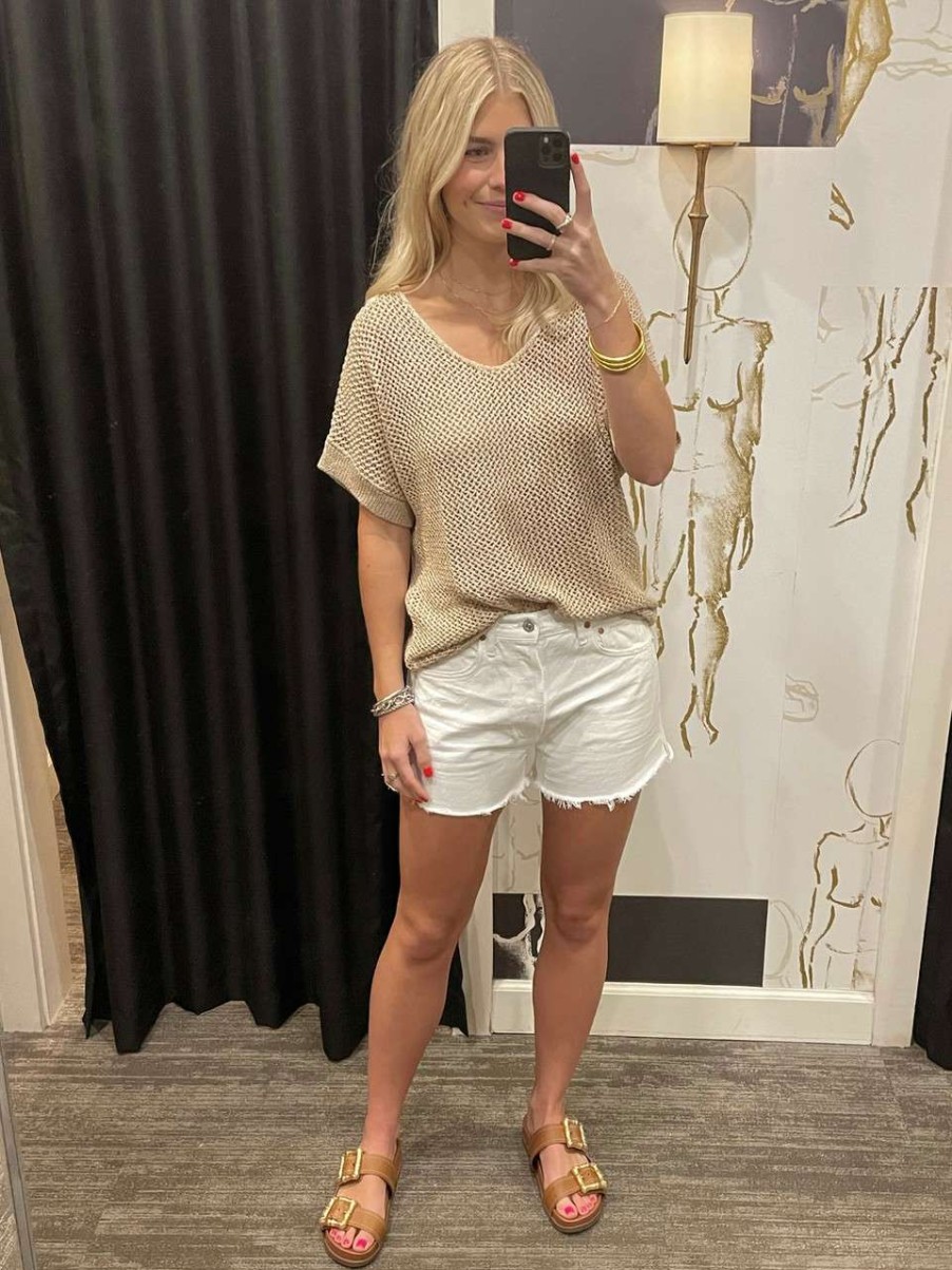 Clothing * | V-Neck Sweater Esqualo Top Selling Sand