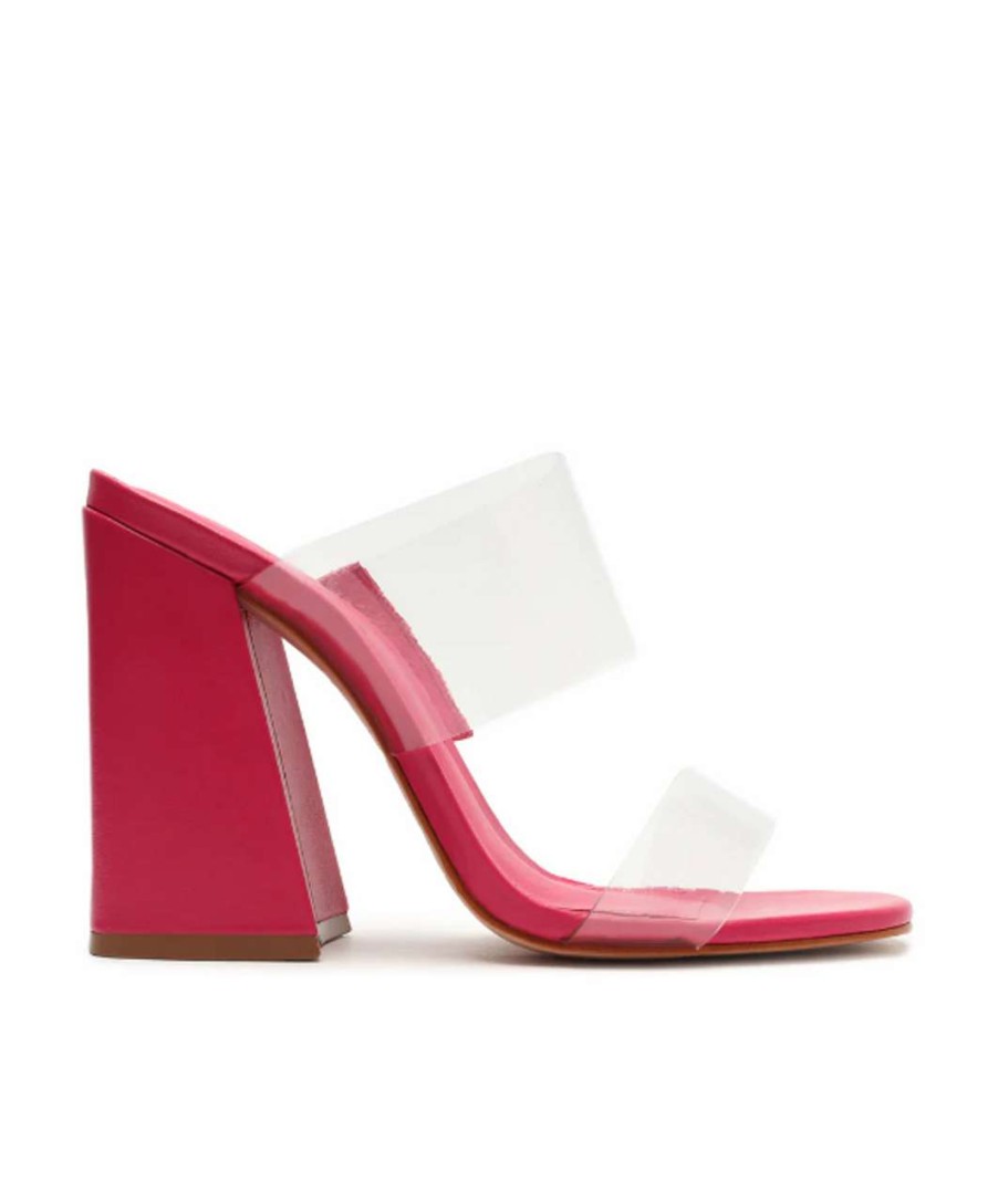 Shoes * | Victorie High Block Heel Schutz Flash Sale Hot Pink