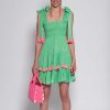 Clothing * | Pippa Short Dress Sundress Best Sellers Lime/Neon Pink