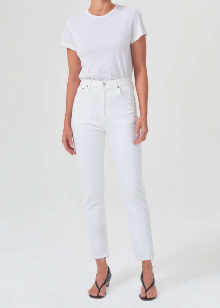 Clothing * | Riley Crop Agolde Best Sellers Sour Cream